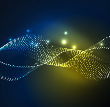 Vektör dalga parçacıklar arka plan