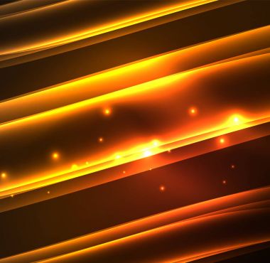 Enerji hatları, karanlıkta parlayan dalgalar vektör arka plan