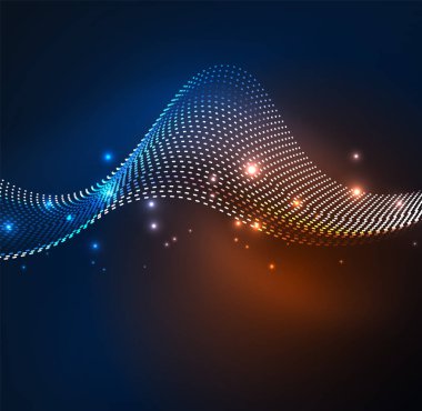 Vektör dalga parçacıklar arka plan