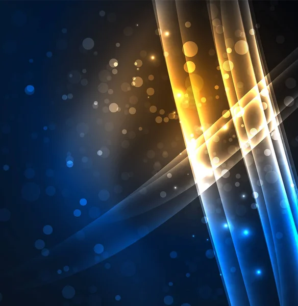 Enerji hatları, karanlıkta parlayan dalgalar vektör arka plan