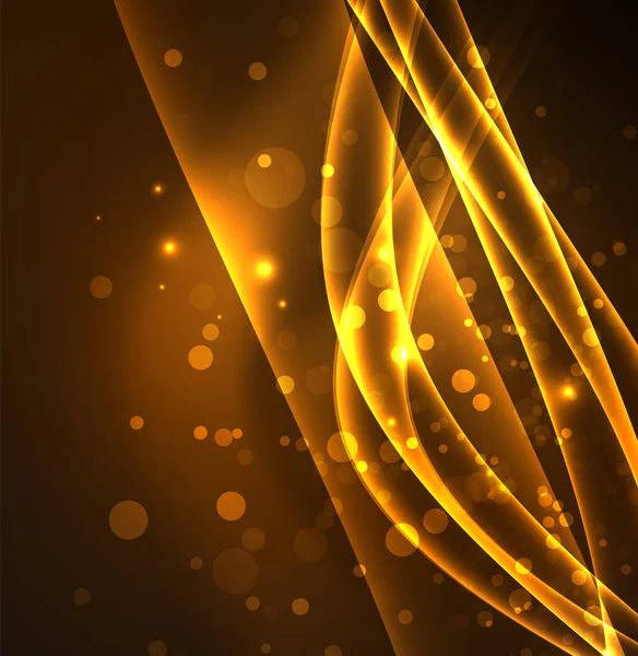 Enerji hatları, karanlıkta parlayan dalgalar vektör arka plan