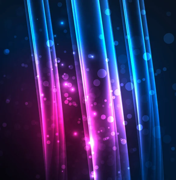 Enerji hatları, karanlıkta parlayan dalgalar vektör arka plan