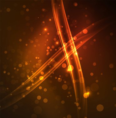 Enerji hatları, karanlıkta parlayan dalgalar vektör arka plan