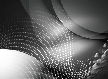 Parçacıklar koyu renk arka plan üzerinde oluşturulan parlayan dalga