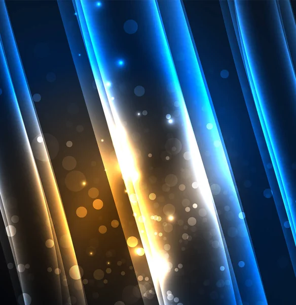 Enerji hatları, karanlıkta parlayan dalgalar vektör arka plan