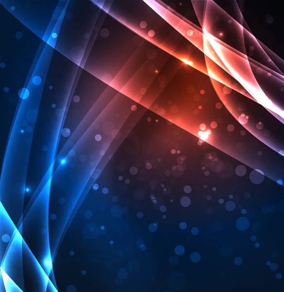 Enerji hatları, karanlıkta parlayan dalgalar vektör arka plan