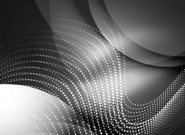 Parçacıklar koyu renk arka plan üzerinde oluşturulan parlayan dalga