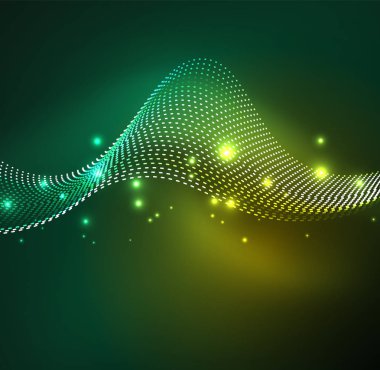 Vektör dalga parçacıklar arka plan