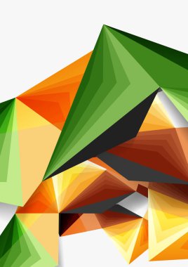 Vektör düşük Poli tarzı 3d üçgen çizgi