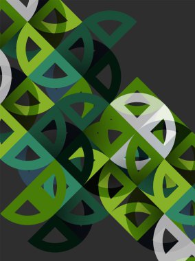 Kağıt daire kesim, mozaik mix geometrik desen tasarım