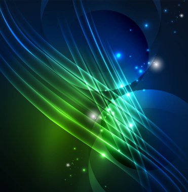 parlayan futuristik çizgiler