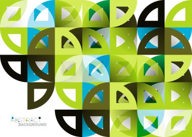 Kağıt daire kesim, mozaik mix geometrik desen tasarım