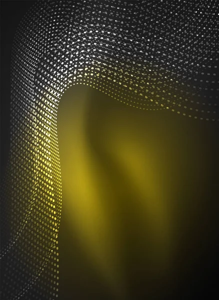 创建与深色背景上粒子的发光波 — 图库矢量图片