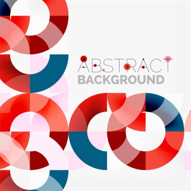 Modern geometrik desen tasarım gri arka plan üzerinde renkli halkalar