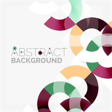 Modern geometrik desen tasarım gri arka plan üzerinde renkli halkalar