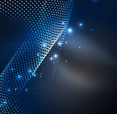 Vektör dalga parçacıklar arka plan