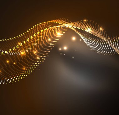 Vektör dalga parçacıklar arka plan