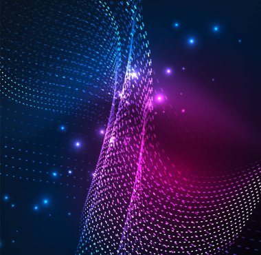 Vektör dalga parçacıklar arka plan