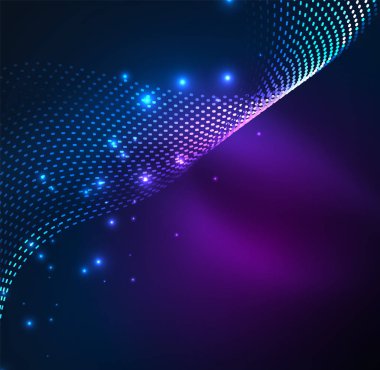 Vektör dalga parçacıklar arka plan