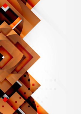 Işık Geometrik nesneyi kareler 3B alanı, arka plan