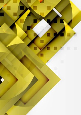 Işık Geometrik nesneyi kareler 3B alanı, arka plan