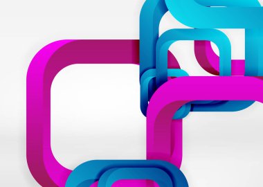 Işık geometrik şekiller kareler gri 3d uzay