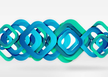 Işık geometrik şekiller kareler gri 3d uzay