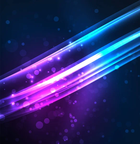 Enerji hatları, karanlıkta parlayan dalgalar vektör arka plan