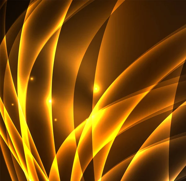 Enerji hatları, karanlıkta parlayan dalgalar vektör arka plan