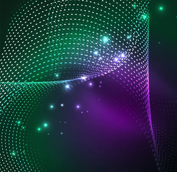 Fond de particules d'onde vectorielle — Image vectorielle