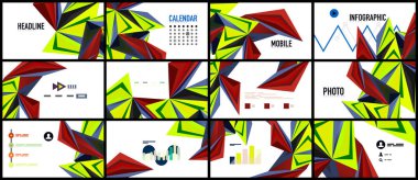 Modern üçgen sunu şablonu