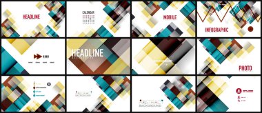 İş tanıtımı geometrik şablonu