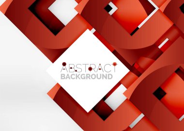 Işık Geometrik nesneyi kareler 3B alanı, arka plan