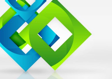 Işık geometrik şekiller kareler gri 3d uzay