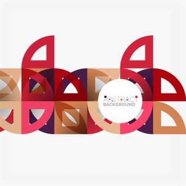 Kağıt daire kesim, mozaik mix geometrik desen tasarım