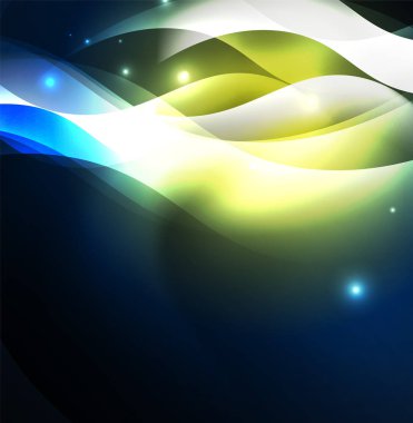 Neon ışıklı dalgalar