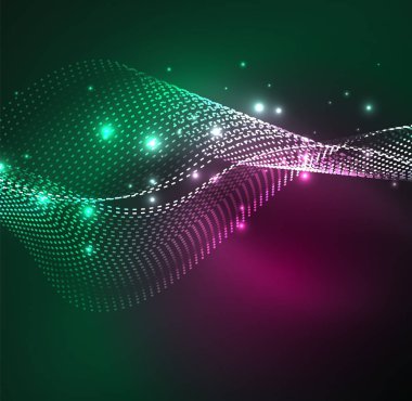 Vektör dalga parçacıklar arka plan