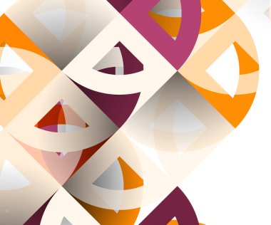 Kağıt daire kesim, mozaik mix geometrik desen tasarım