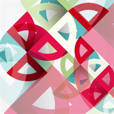 Kağıt daire kesim, mozaik mix geometrik desen tasarım