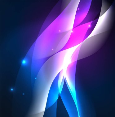 Neon ışıklı dalgalar