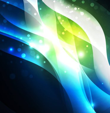 Neon ışıklı dalgalar