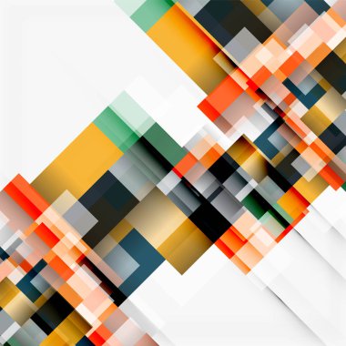 Soyut engeller şablon tasarım arka plan, beyaz, basit geometrik şekiller düz çizgiler ve dikdörtgenler