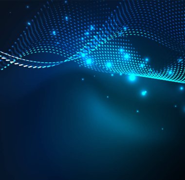 Vektör dalga parçacıklar arka plan