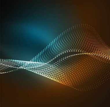 Vektör dalga parçacıklar arka plan