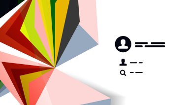 Modern üçgen sunu şablonu