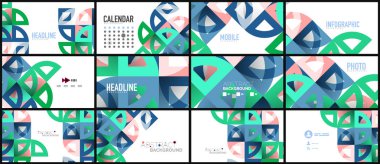 İş tanıtımı geometrik şablonu