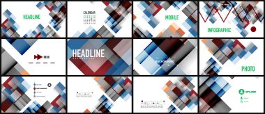 İş tanıtımı geometrik şablonu