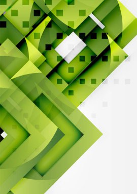 Işık Geometrik nesneyi kareler 3B alanı, arka plan