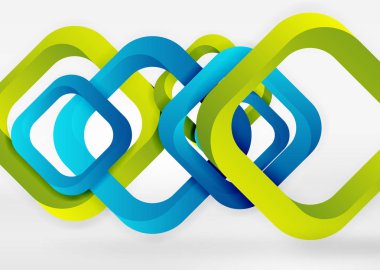 Işık geometrik şekiller kareler gri 3d uzay