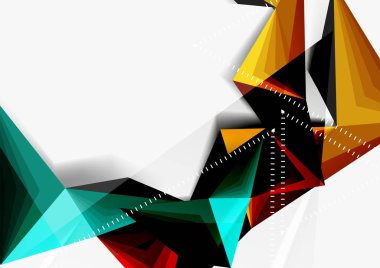 Vektör düşük Poli tarzı 3d üçgen çizgi